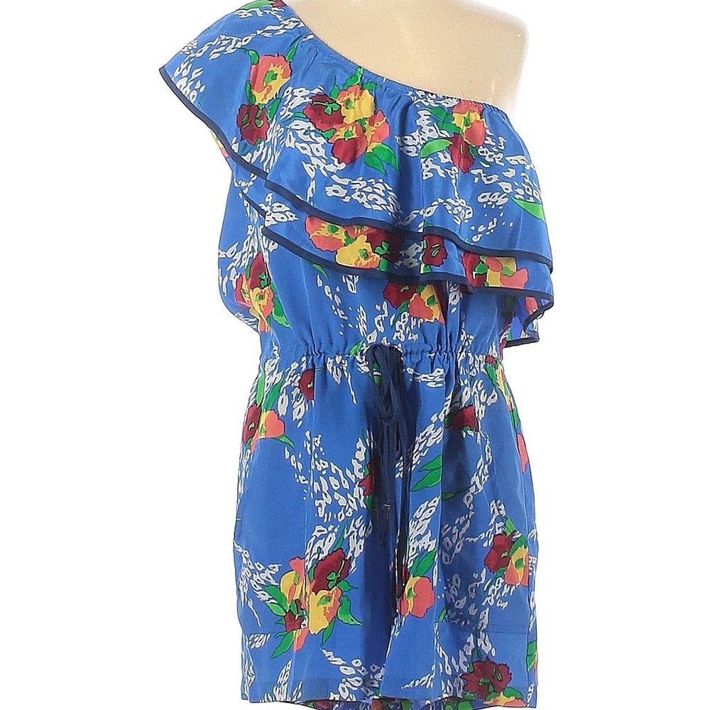 Yumi Kim One Shoulder Floral Romper